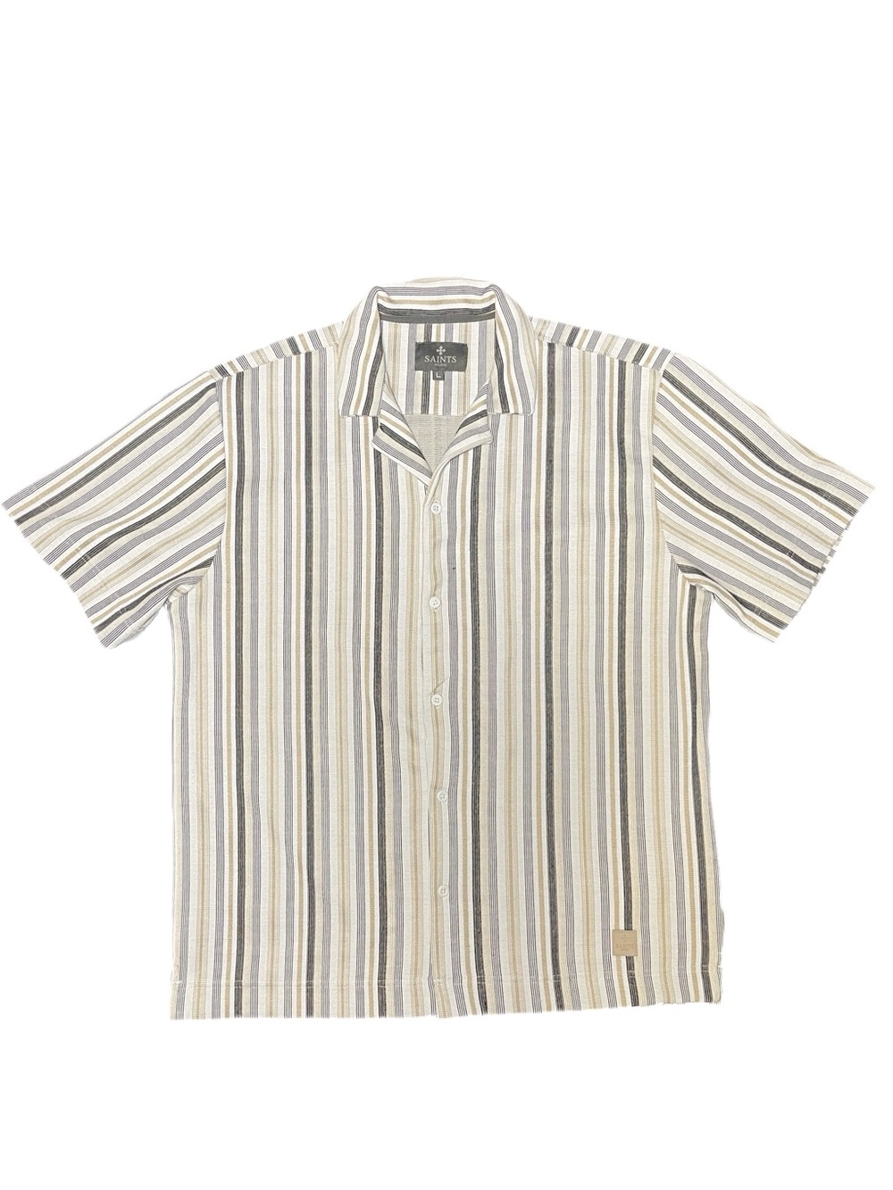 Like New! Mens Saint Studio Striped Button-Down Shirt